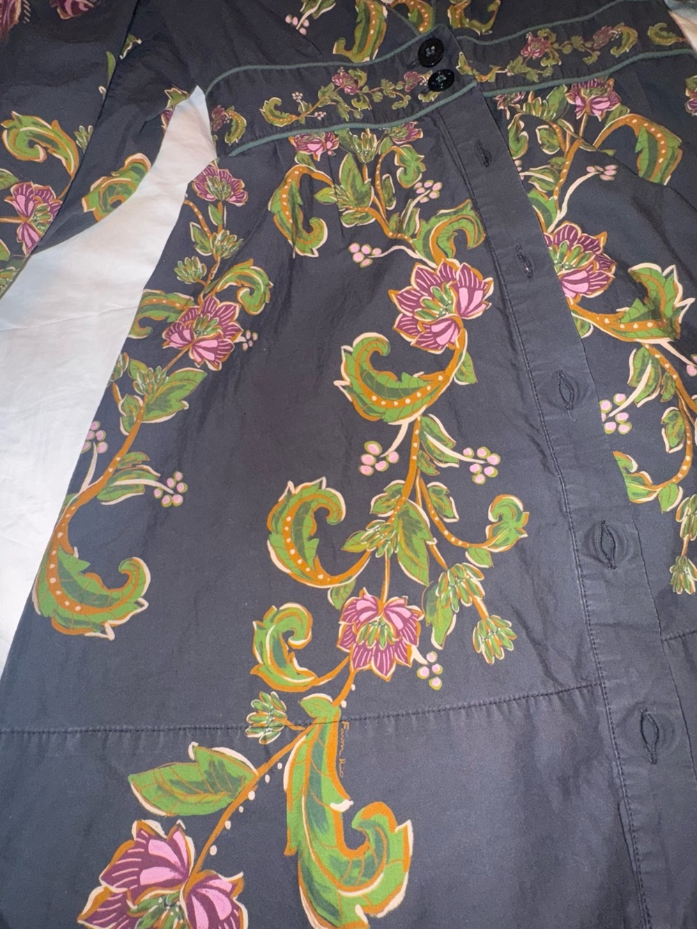 FARM Rio Black Dress with Pink & Green Floral Embroidery - Picture 3 of 8